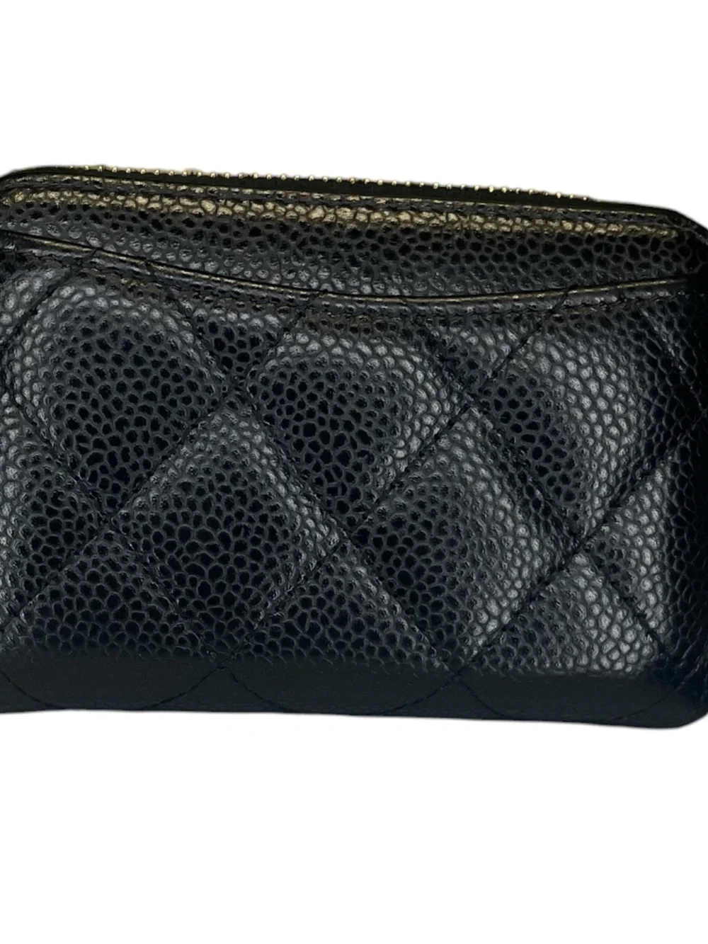 Chanel Caviar Leather 'Zipper Coin Purse'